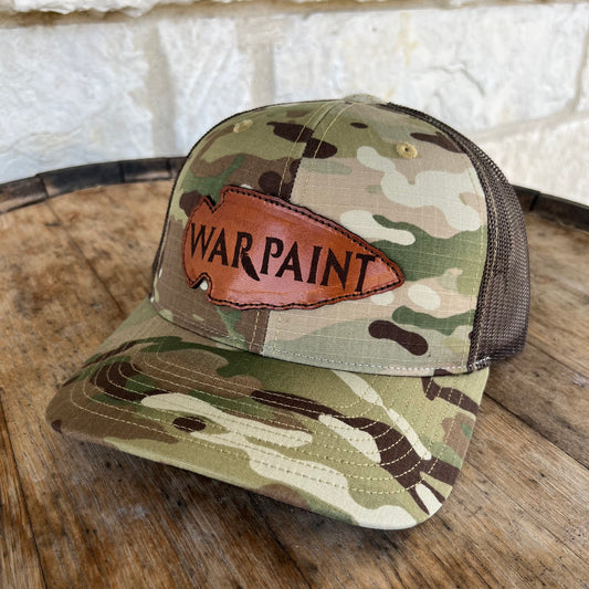 Warpaint Leather Patch Hat - Multicam