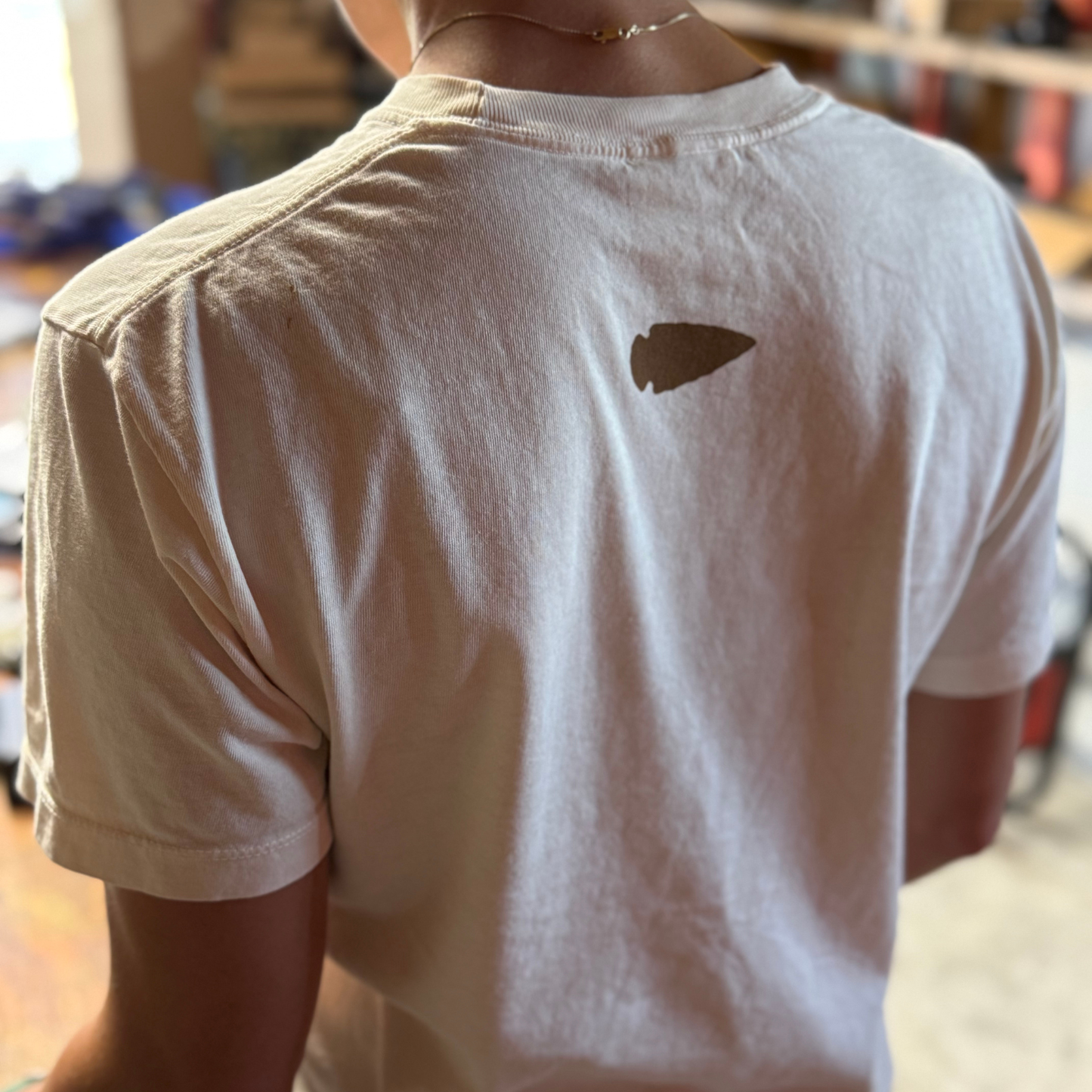 Ivory/Brown Warpaint Boxy Crop