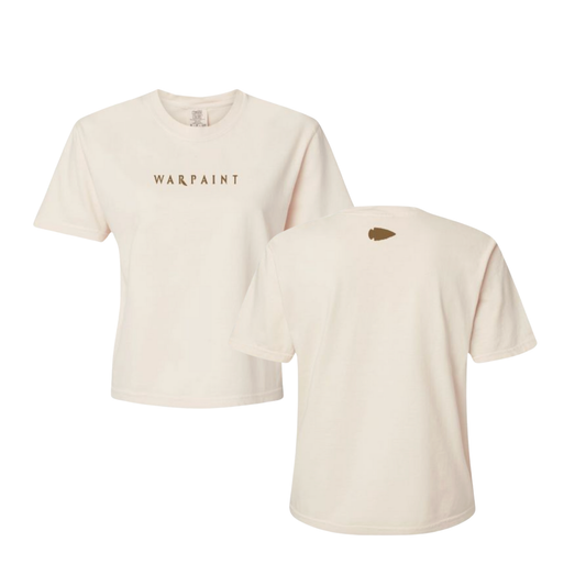 Ivory/Brown Warpaint Boxy Crop